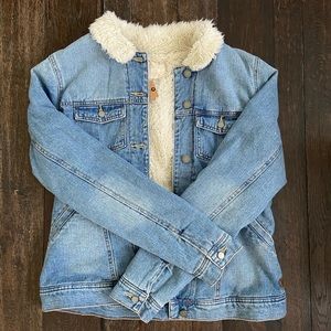 Fuzzy Roxy Denim Jacket